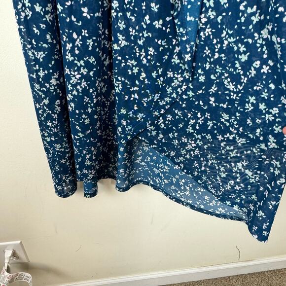 41 Hawthorn Mia Mesh Midi Wrap Dress - Blue NWT Size Small - Picture 3 of 7